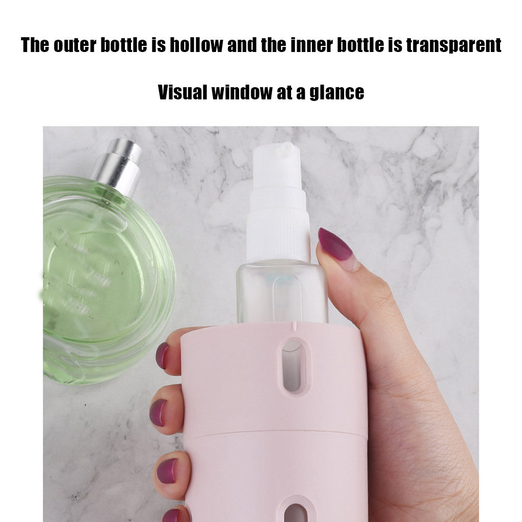 Kit de Artículos de Aseo para Viaje con Botellas 4-en-1 y Organizador