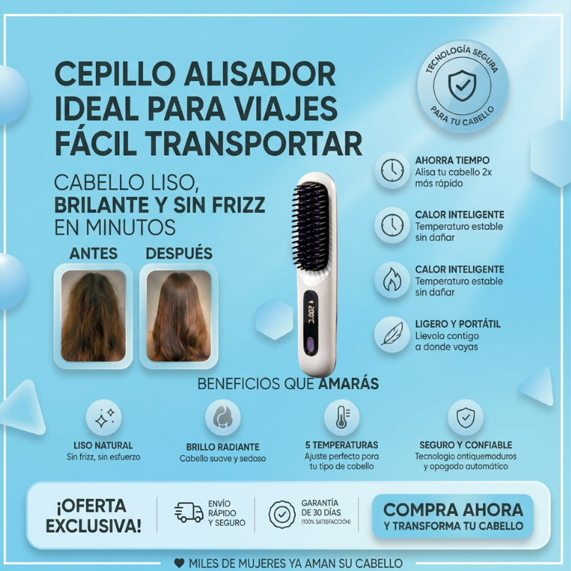 Cepillo Alisador inalámbrico
