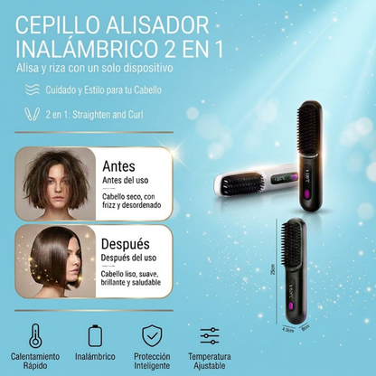 Cepillo Alisador inalámbrico